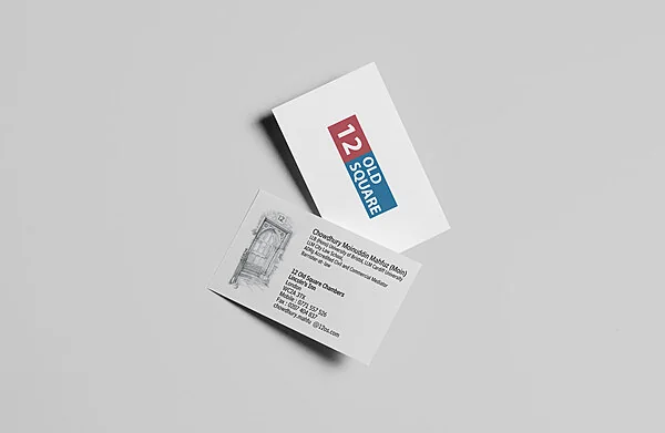 12 Old Square Business Card Showcase